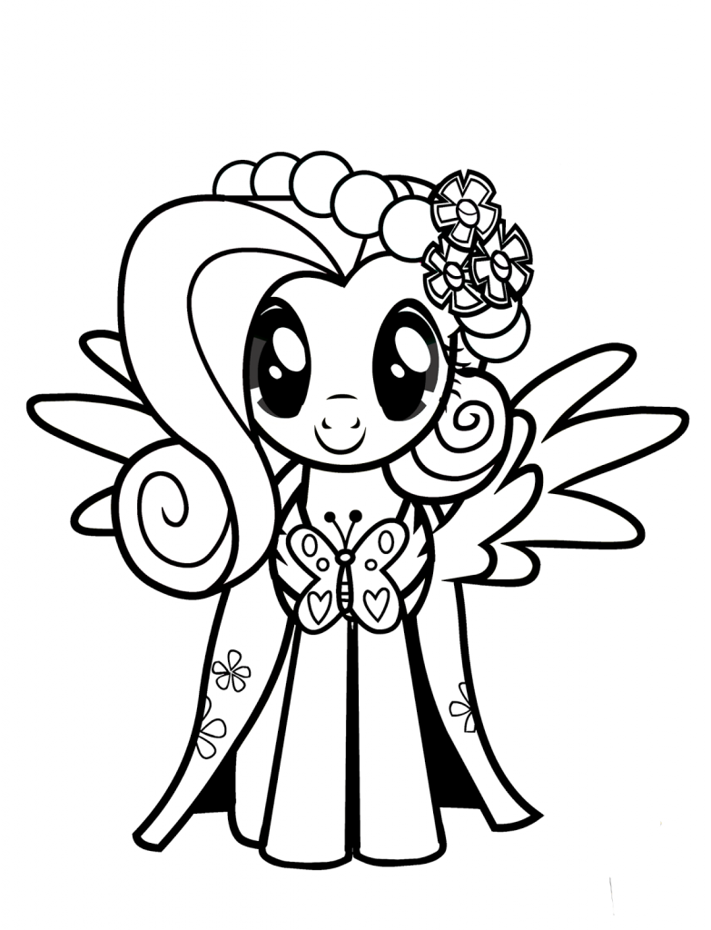 My Little Pony Coloring Pages Fluttershy 5