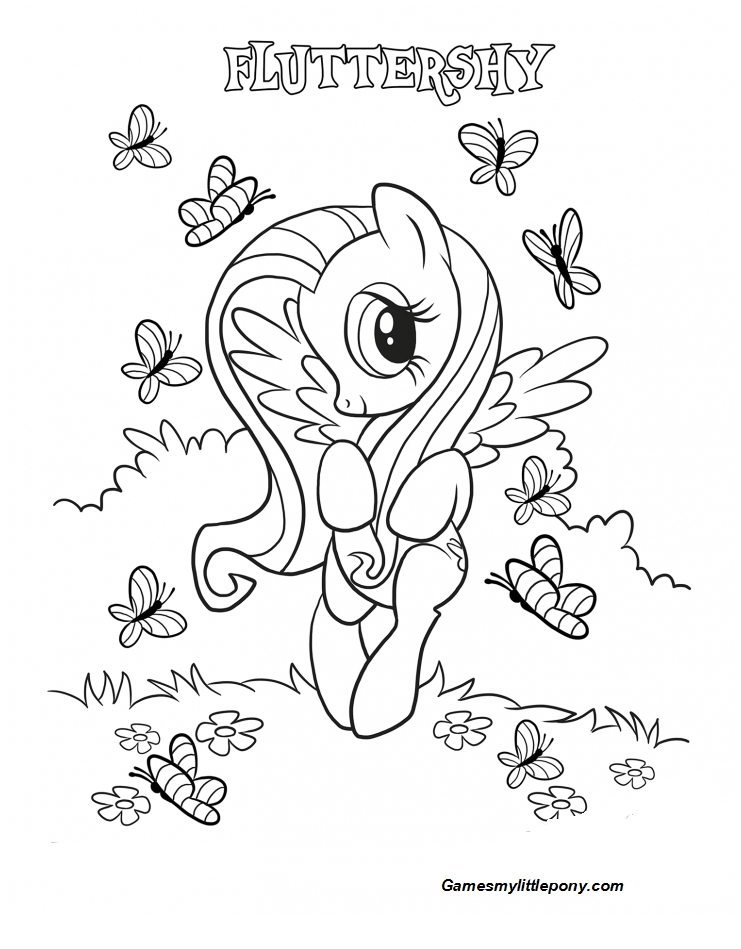 My Little Pony Coloring Pages Fluttershy 87