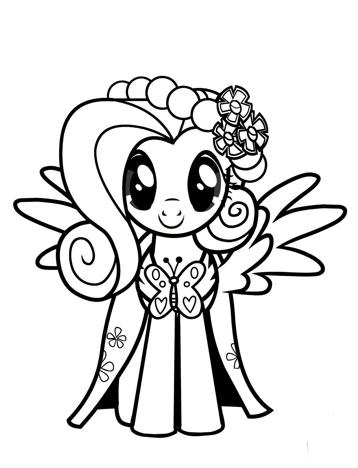 My Little Pony Coloring Pages Fluttershy 96