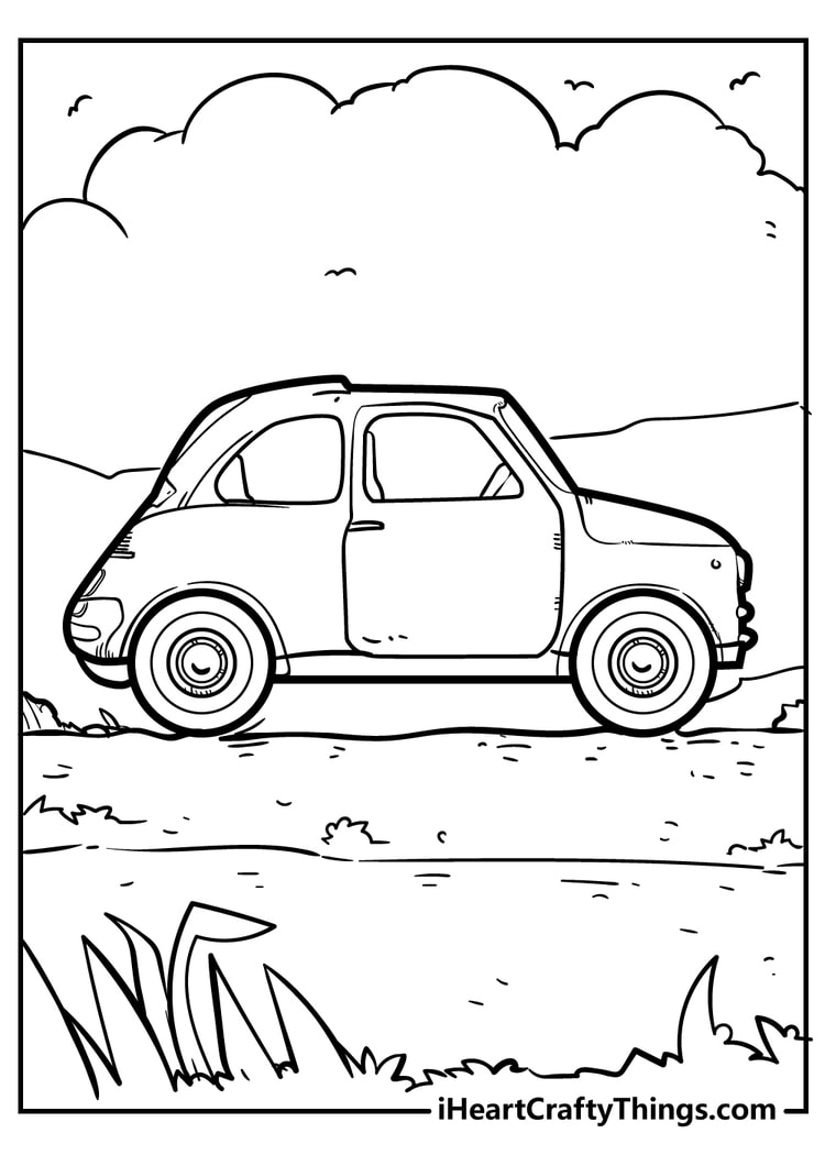 Popular Car Coloring Pages for Kids 11