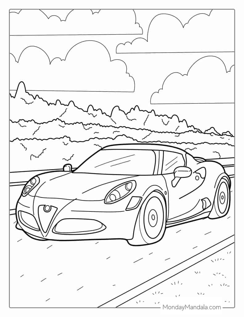 Popular Car Coloring Pages for Kids 116