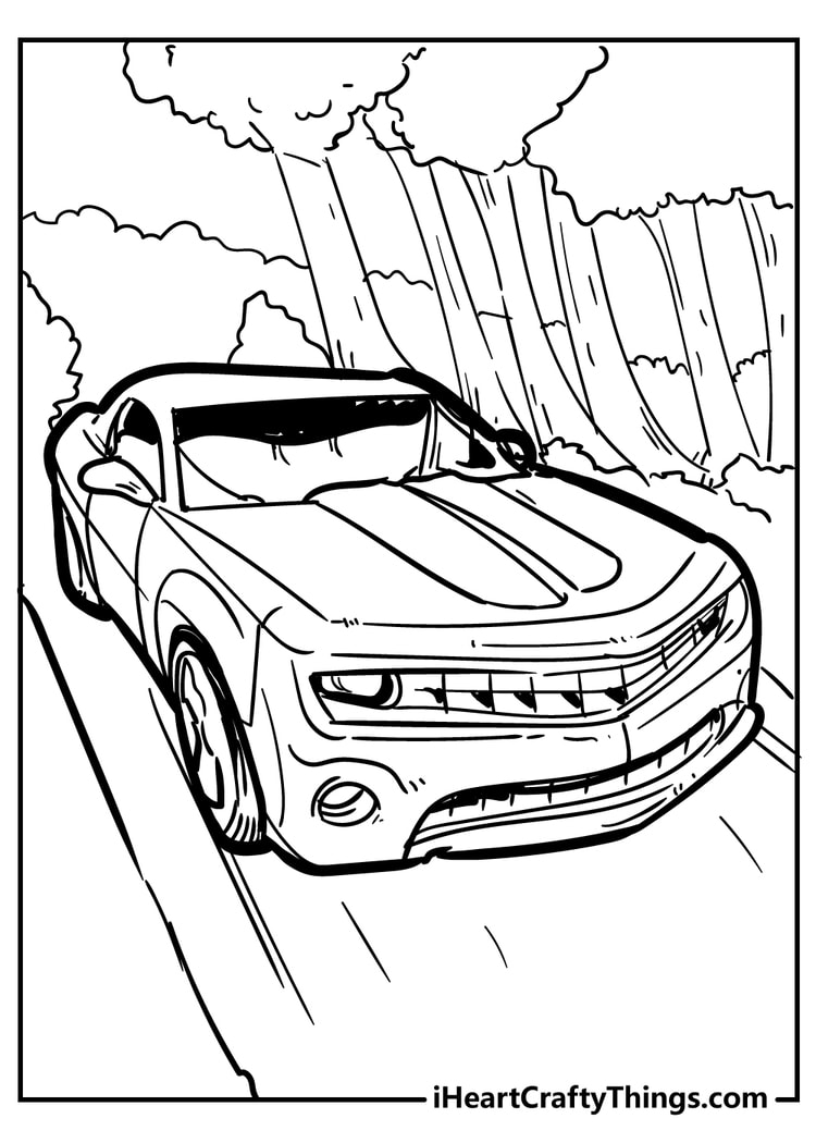 Popular Car Coloring Pages for Kids 17