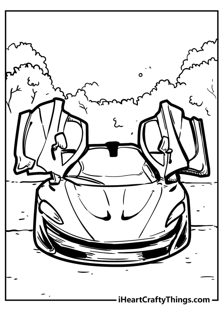 Popular Car Coloring Pages for Kids 43