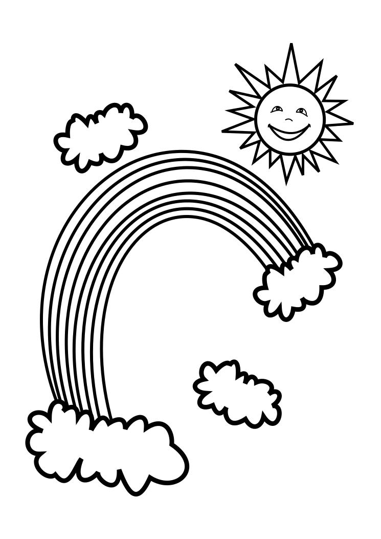 Rainbow Coloring Pages Kids FREE Printable 1