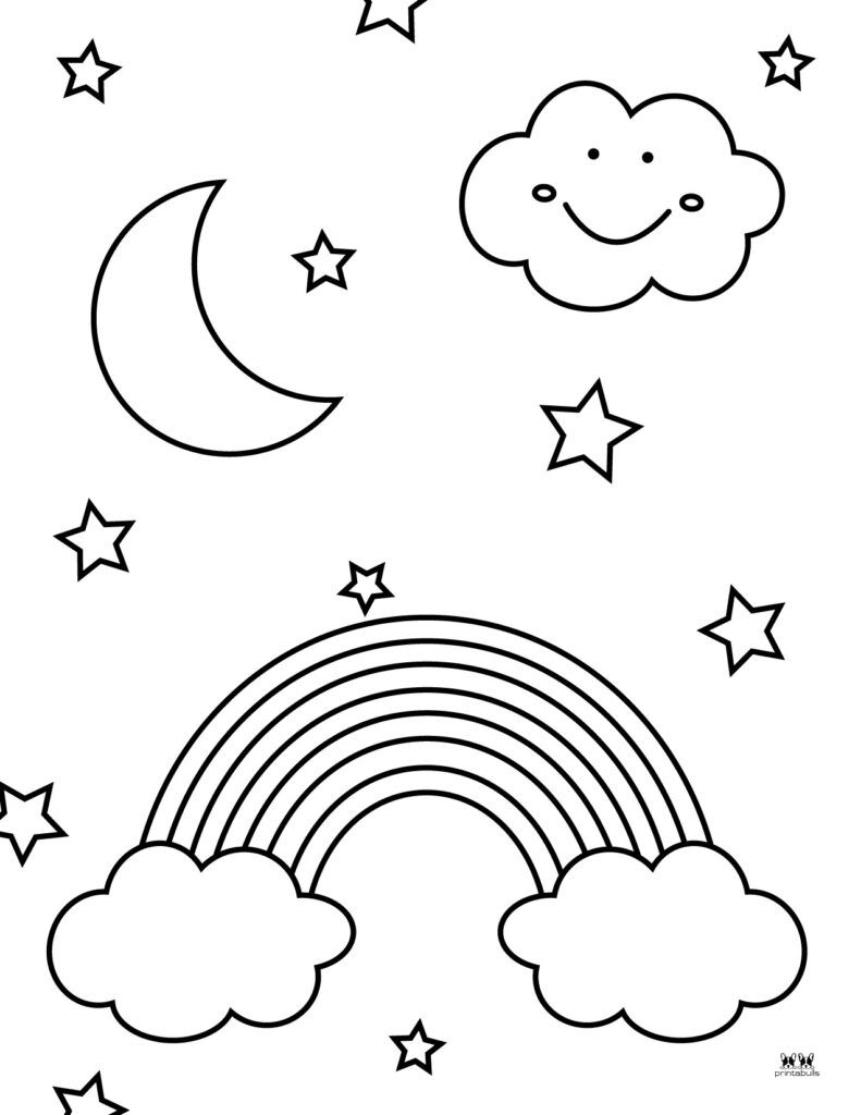 Rainbow Coloring Pages Kids FREE Printable 10