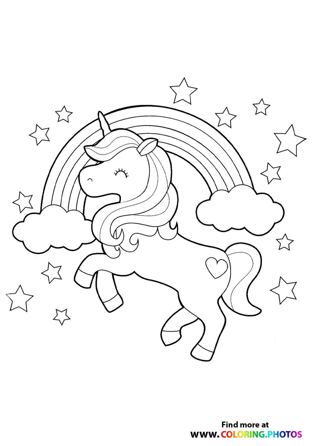 Rainbow Coloring Pages Kids FREE Printable 100