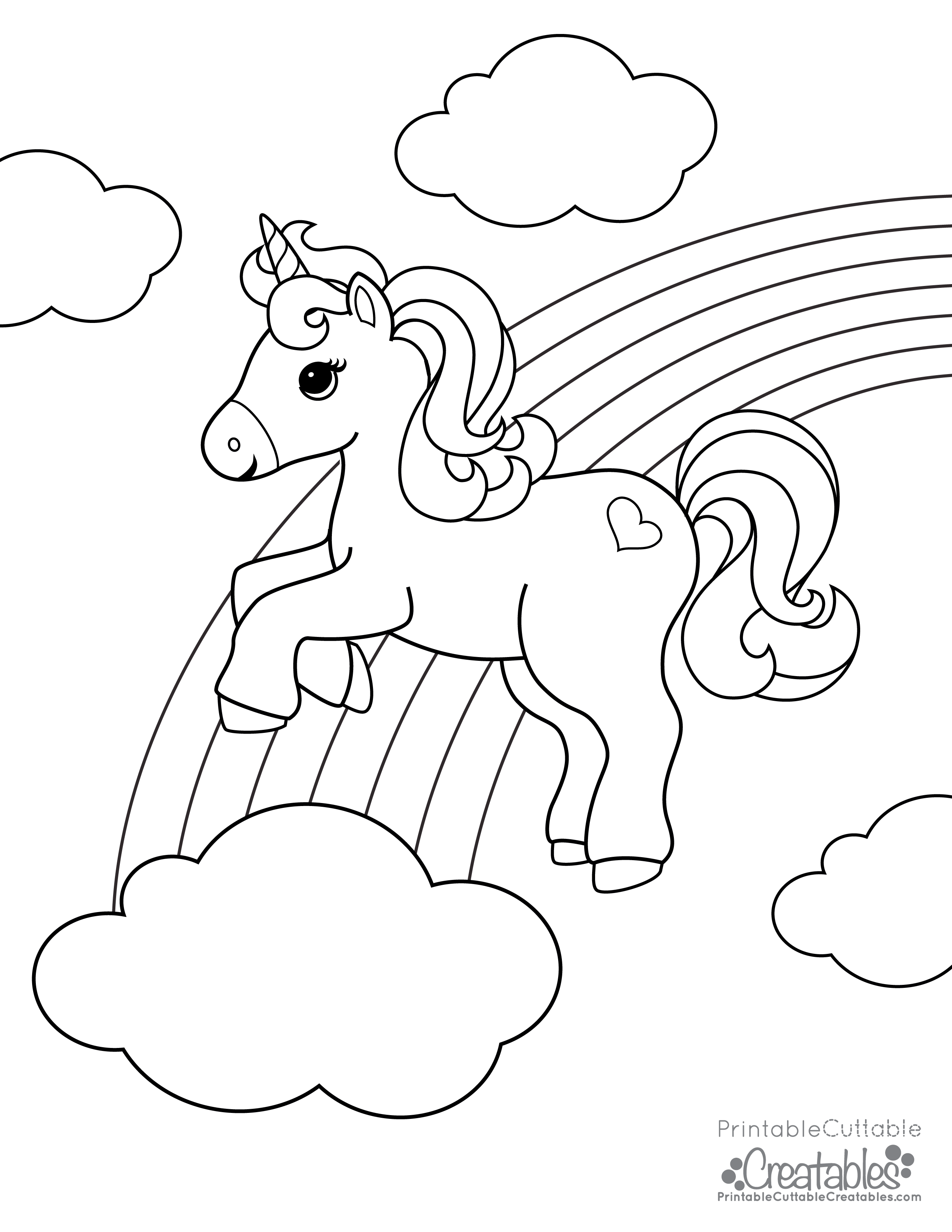 Rainbow Coloring Pages Kids FREE Printable 105