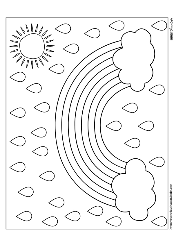 Rainbow Coloring Pages Kids FREE Printable 106