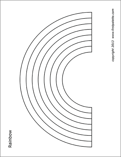 Rainbow Coloring Pages Kids FREE Printable 109