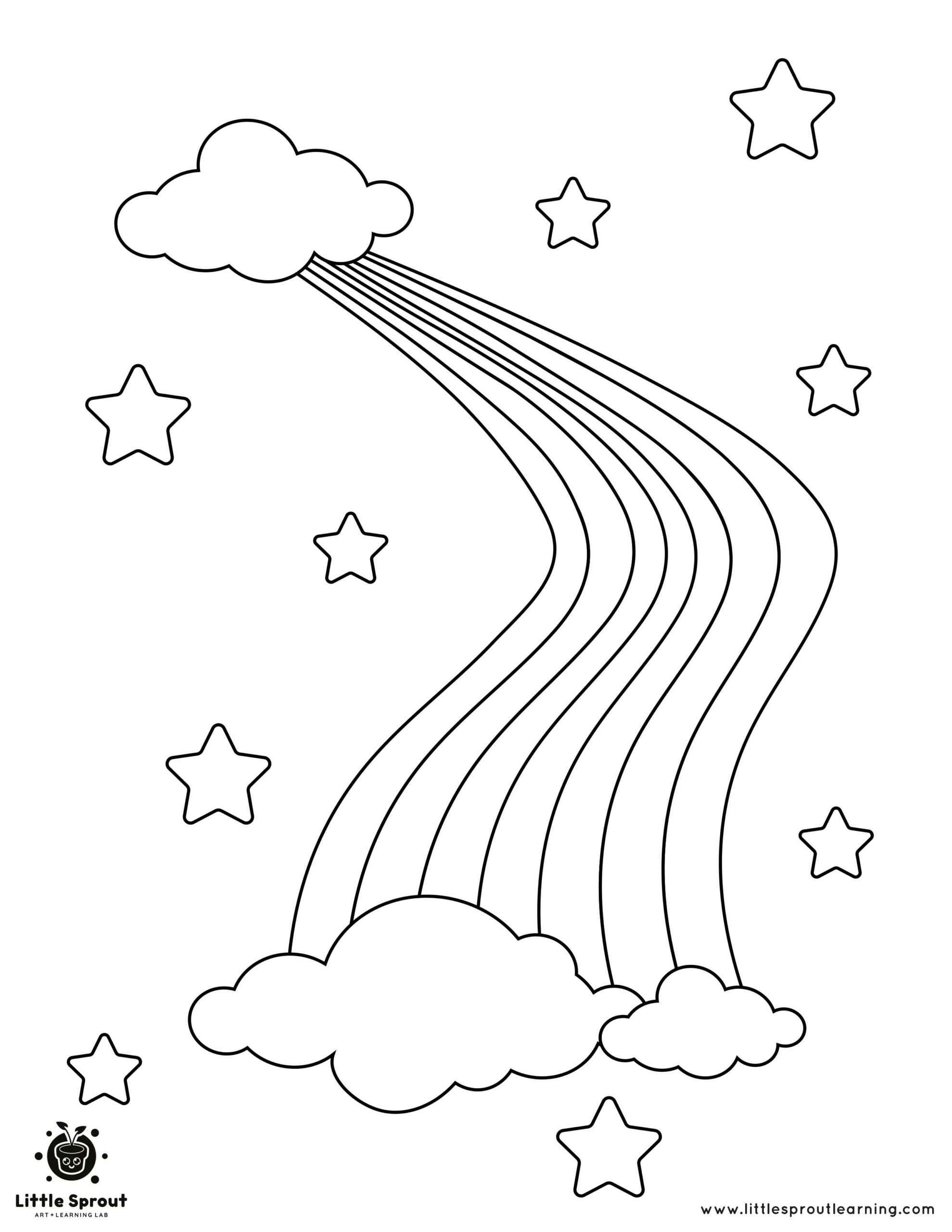 Rainbow Coloring Pages Kids FREE Printable 125