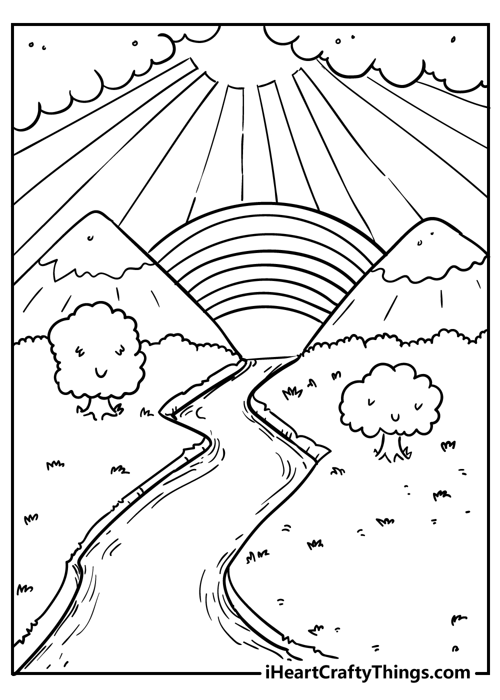 Rainbow Coloring Pages Kids FREE Printable 126