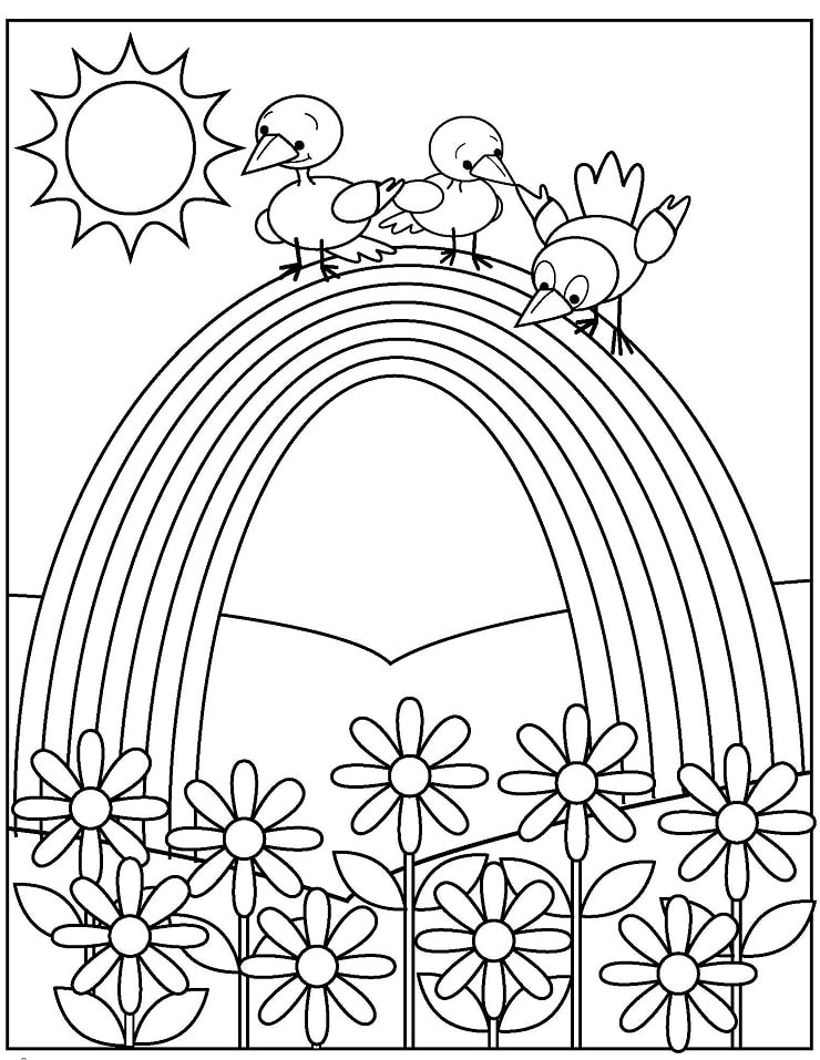 Rainbow Coloring Pages Kids FREE Printable 155