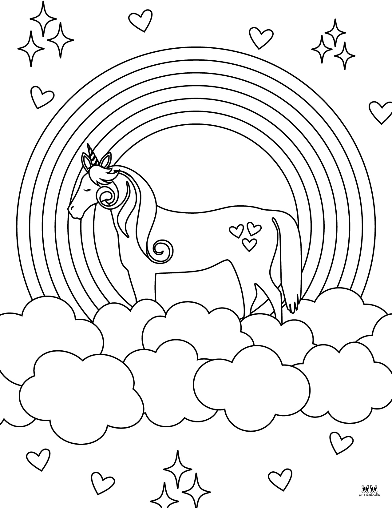 Rainbow Coloring Pages Kids FREE Printable 3