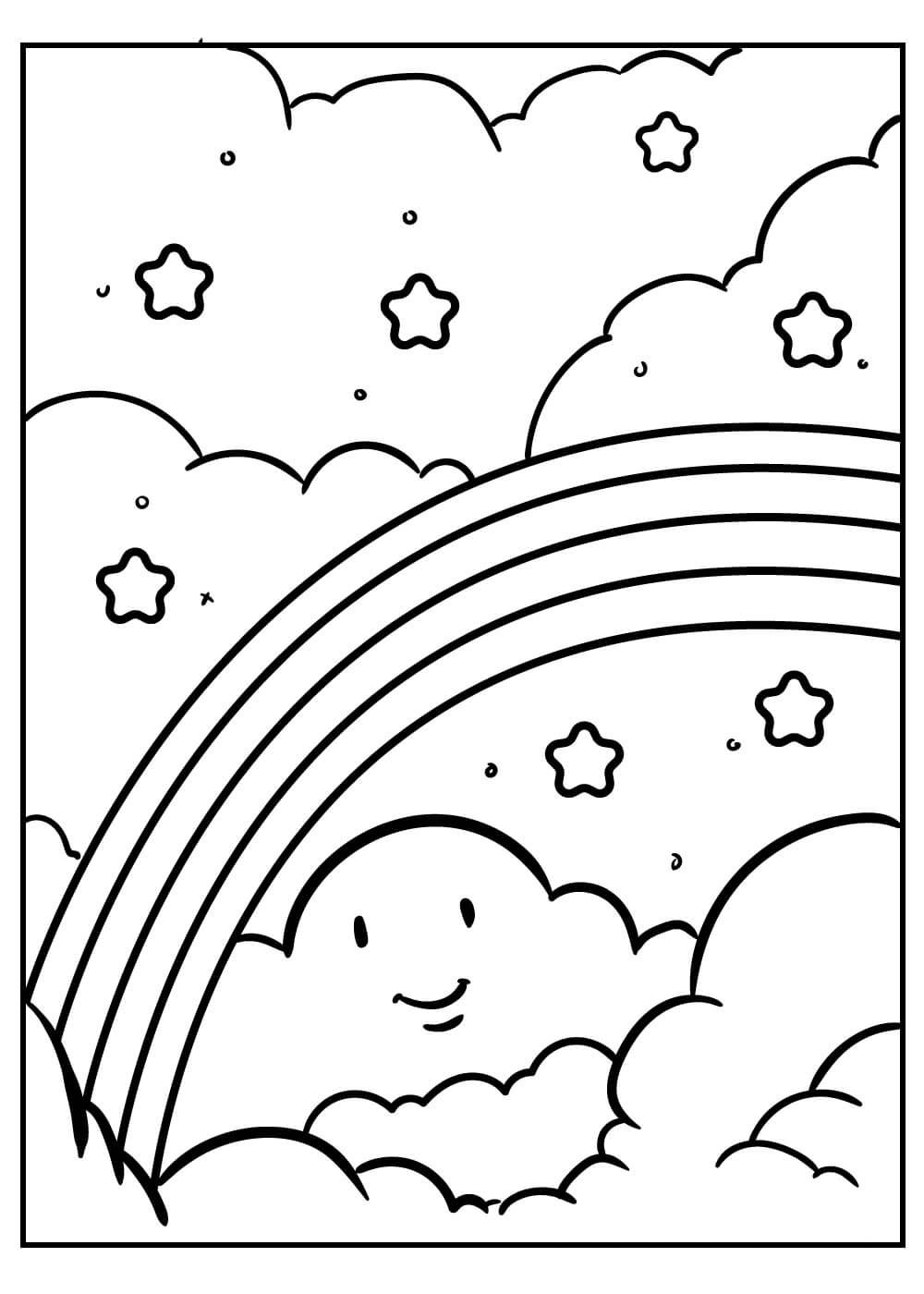 Rainbow Coloring Pages Kids FREE Printable 44