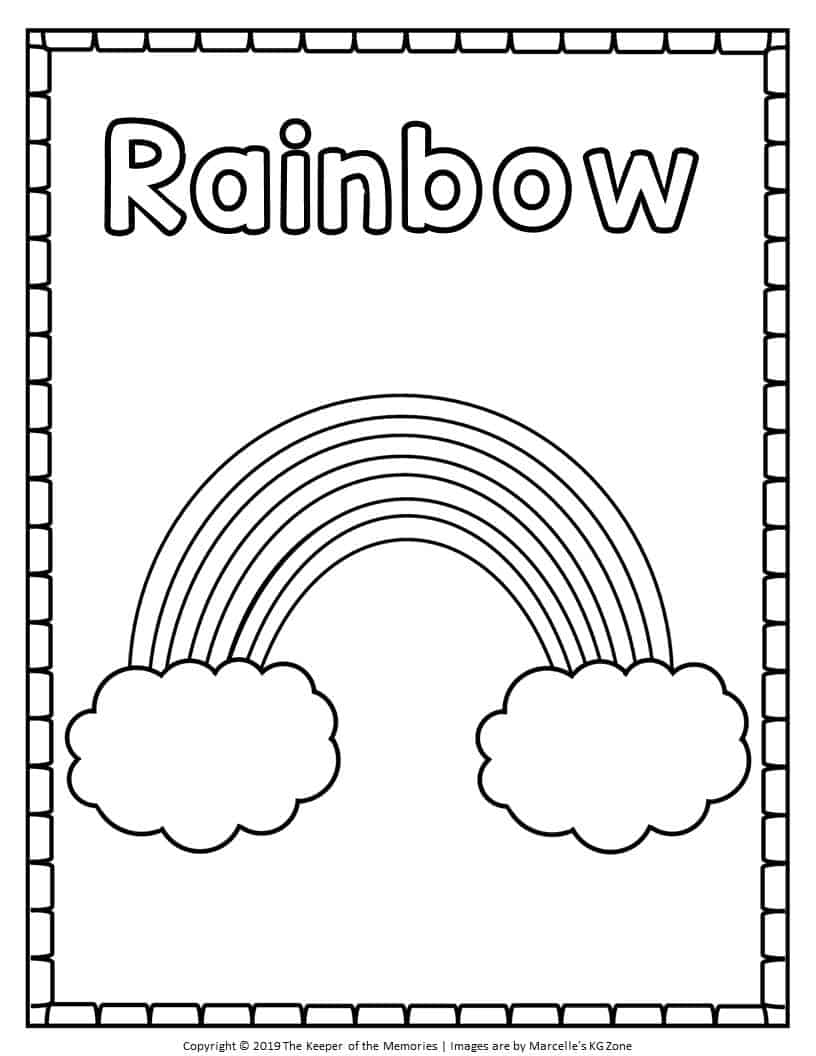 Rainbow Coloring Pages Kids FREE Printable 5