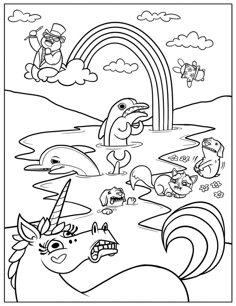 Rainbow Coloring Pages Kids FREE Printable 78