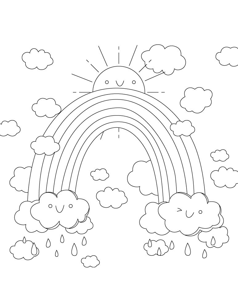 Rainbow Coloring Pages Kids FREE Printable 83