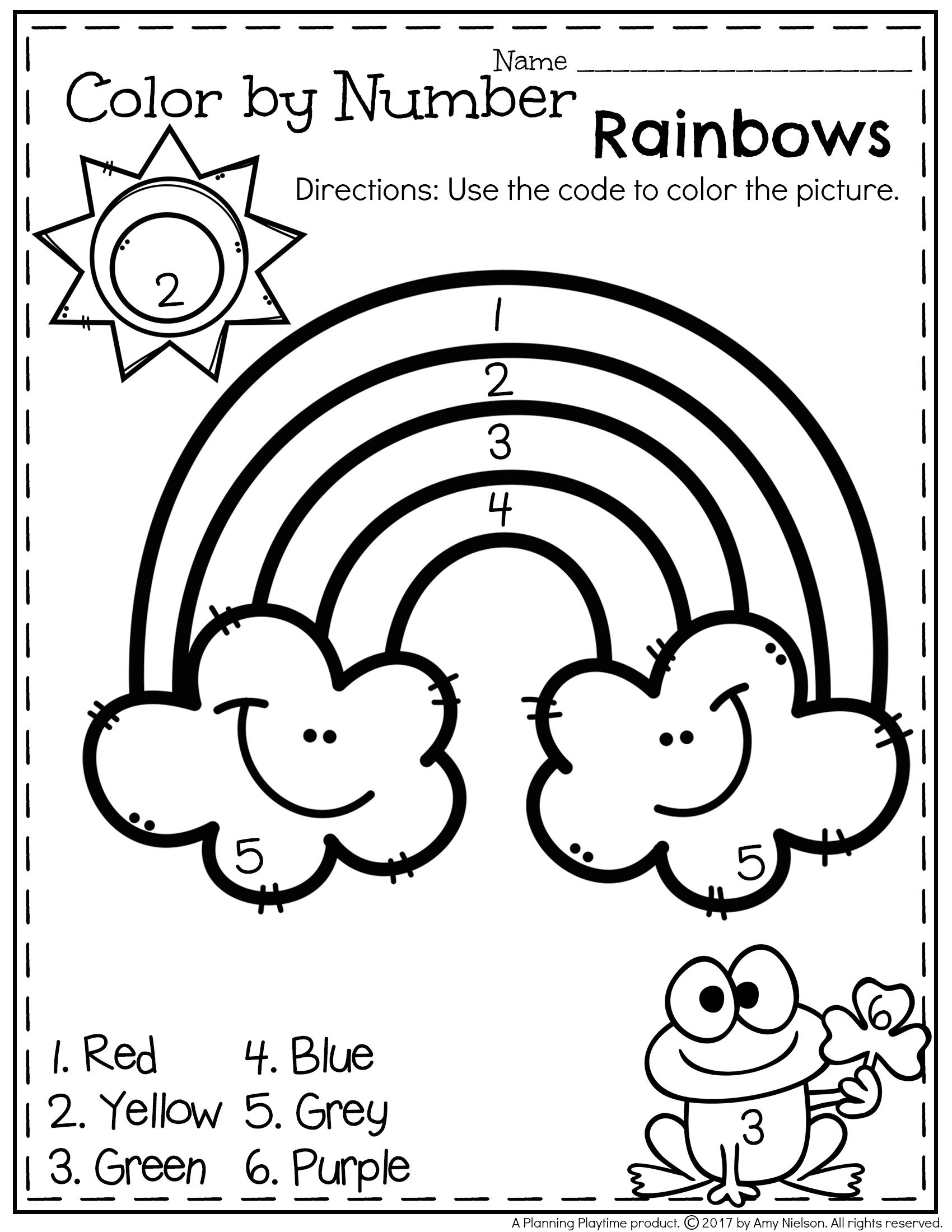 Rainbow Coloring Pages Kids FREE Printable 90