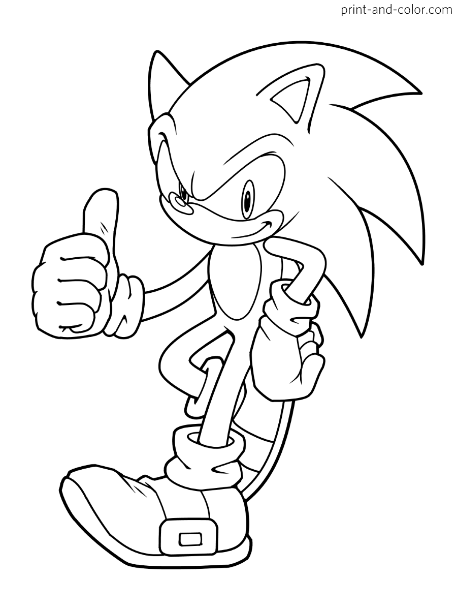 Super Sonic The Hedgehog Coloring Pages 1