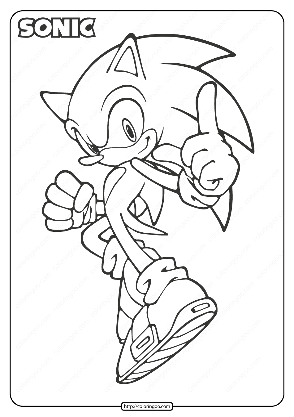 Super Sonic The Hedgehog Coloring Pages 101