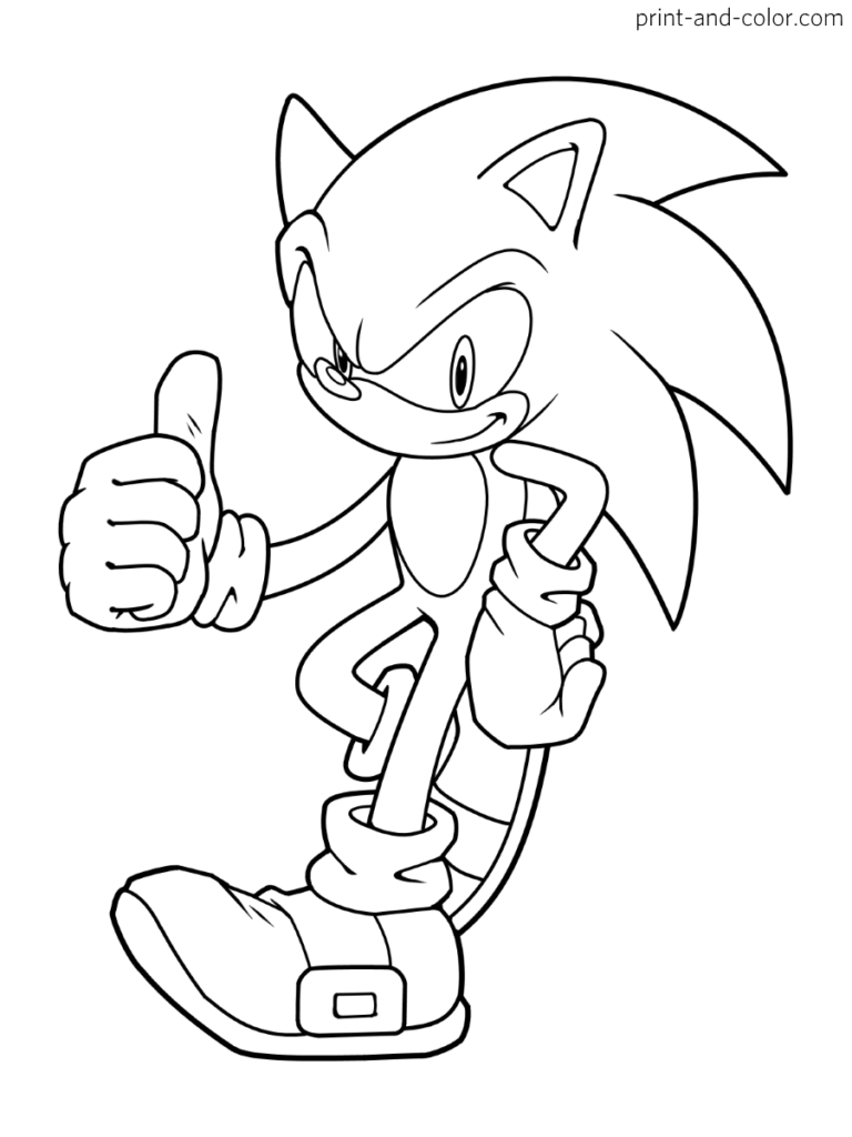 Super Sonic The Hedgehog Coloring Pages 105