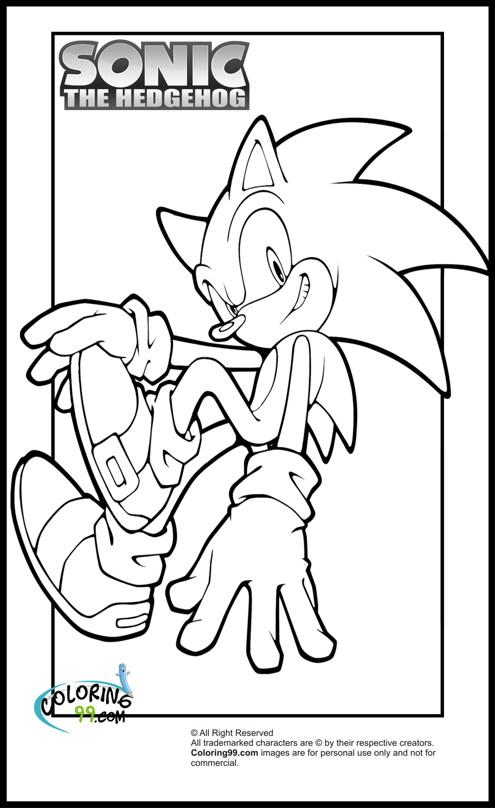 Super Sonic The Hedgehog Coloring Pages 109