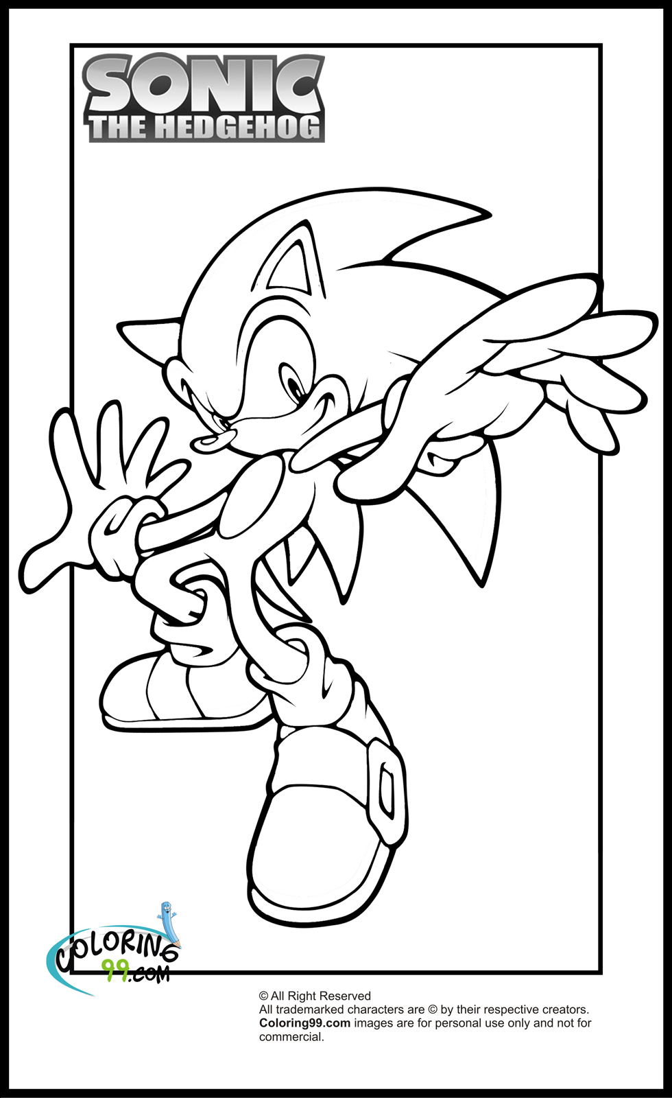 Super Sonic The Hedgehog Coloring Pages 112