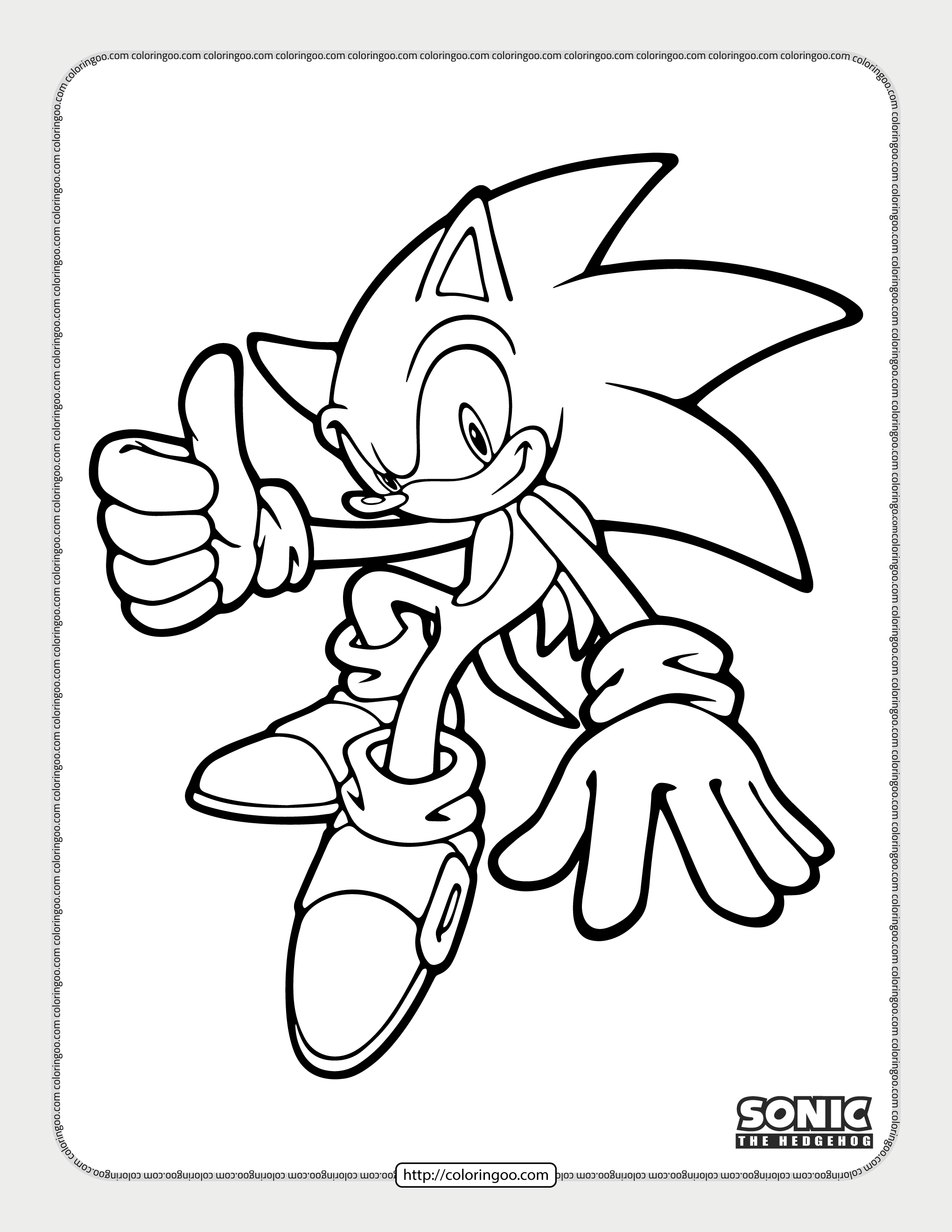 Super Sonic The Hedgehog Coloring Pages 20