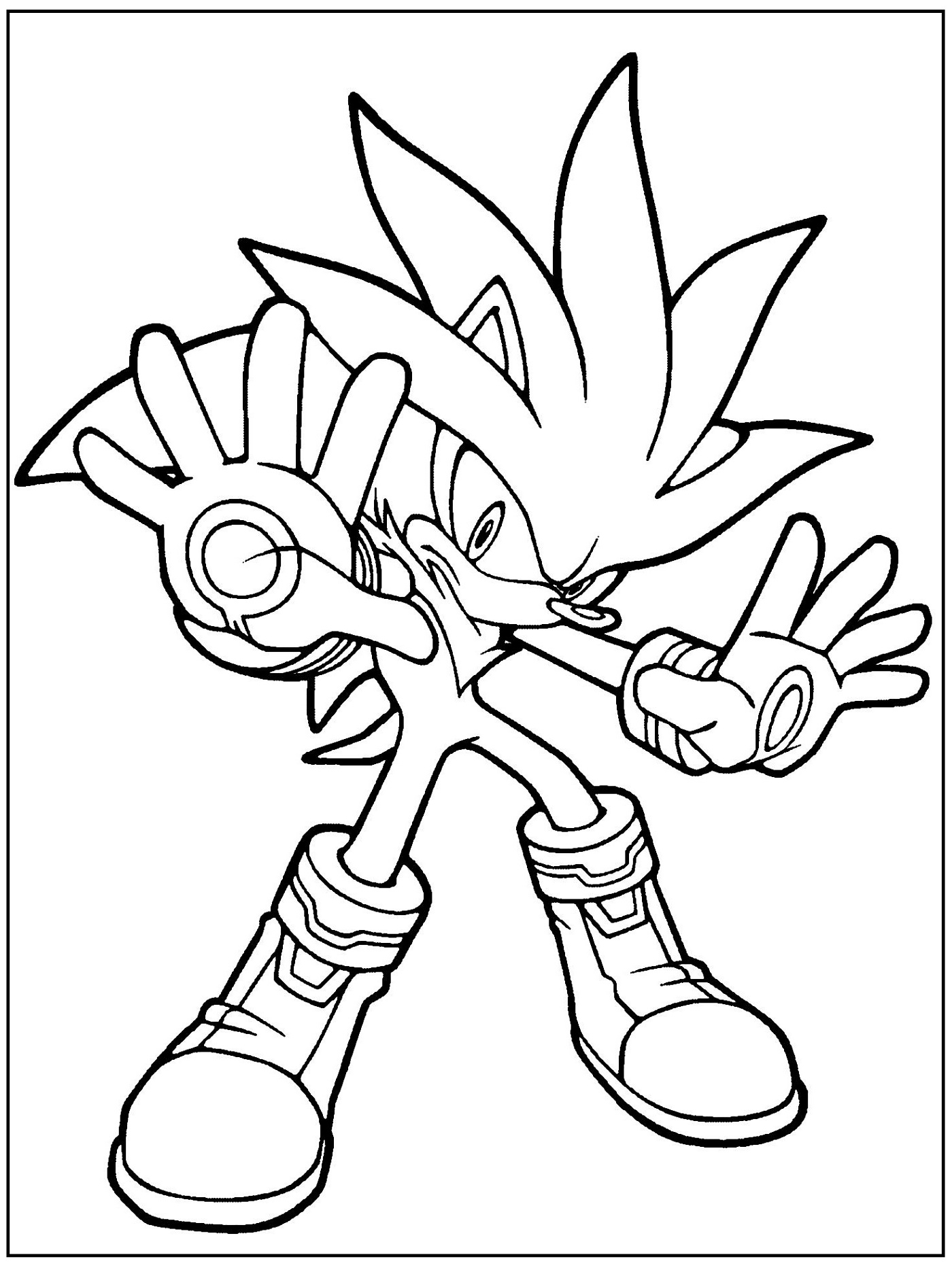 Super Sonic The Hedgehog Coloring Pages 22