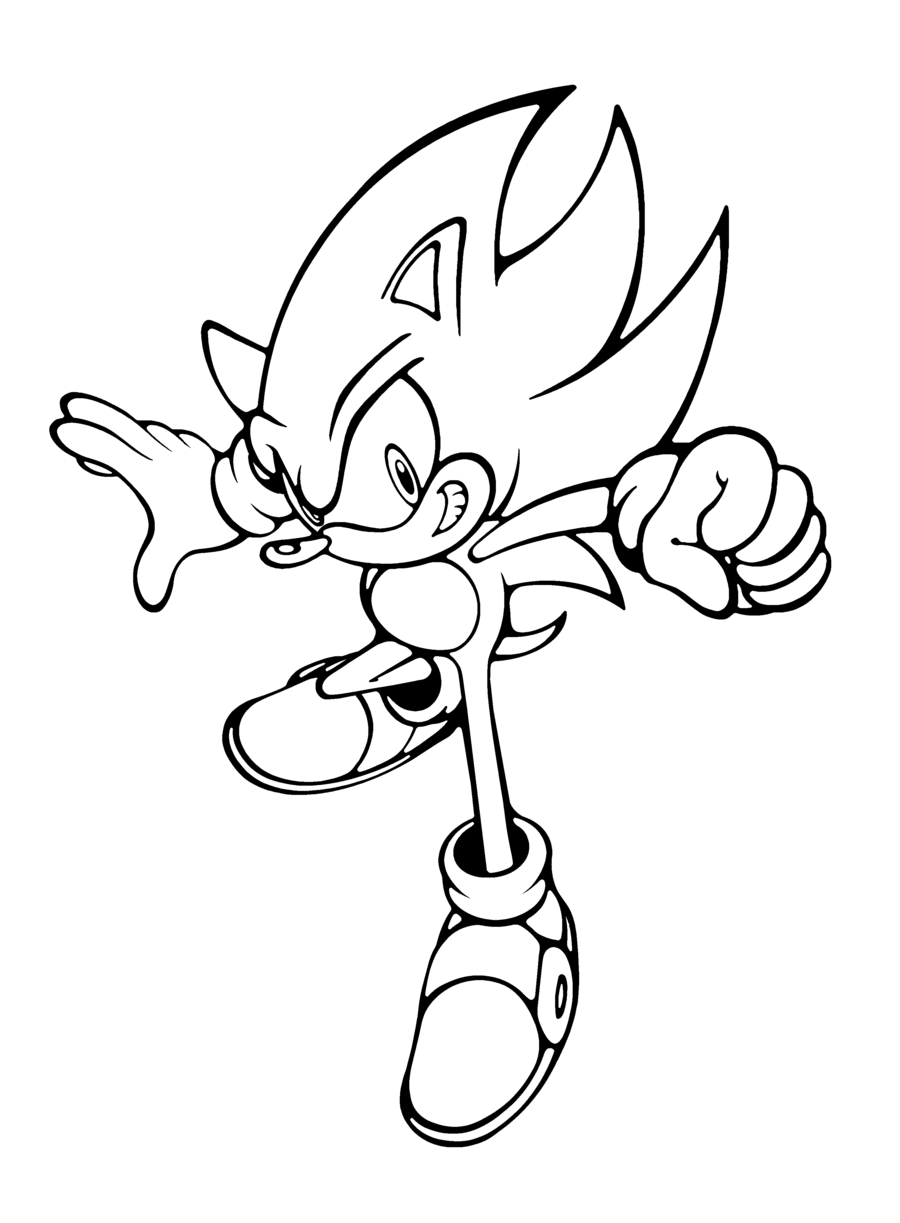 Super Sonic The Hedgehog Coloring Pages 28