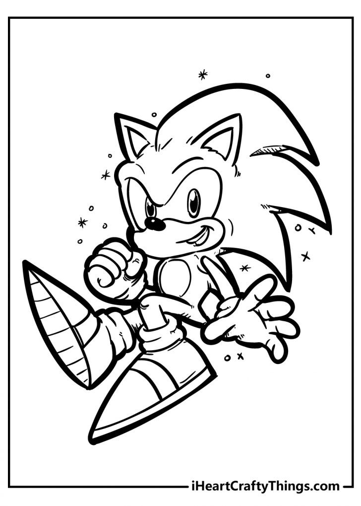 Super Sonic The Hedgehog Coloring Pages 3