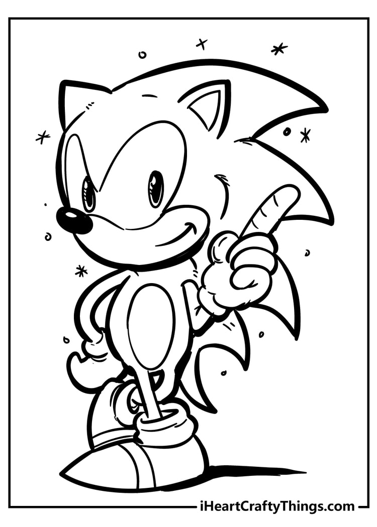 Super Sonic The Hedgehog Coloring Pages 30