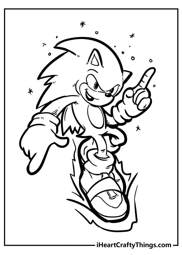 Super Sonic The Hedgehog Coloring Pages 34