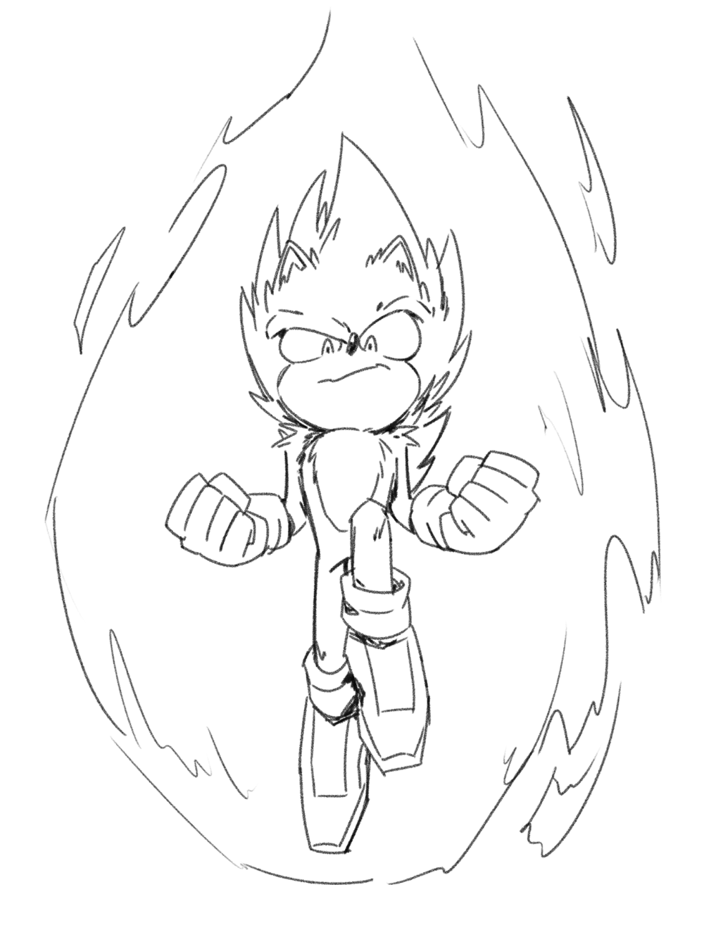 Super Sonic The Hedgehog Coloring Pages 47