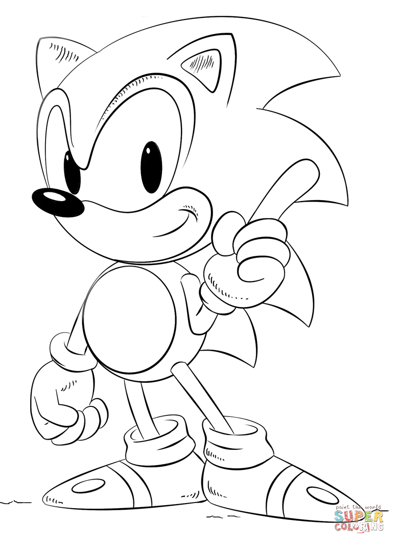 Super Sonic The Hedgehog Coloring Pages 48