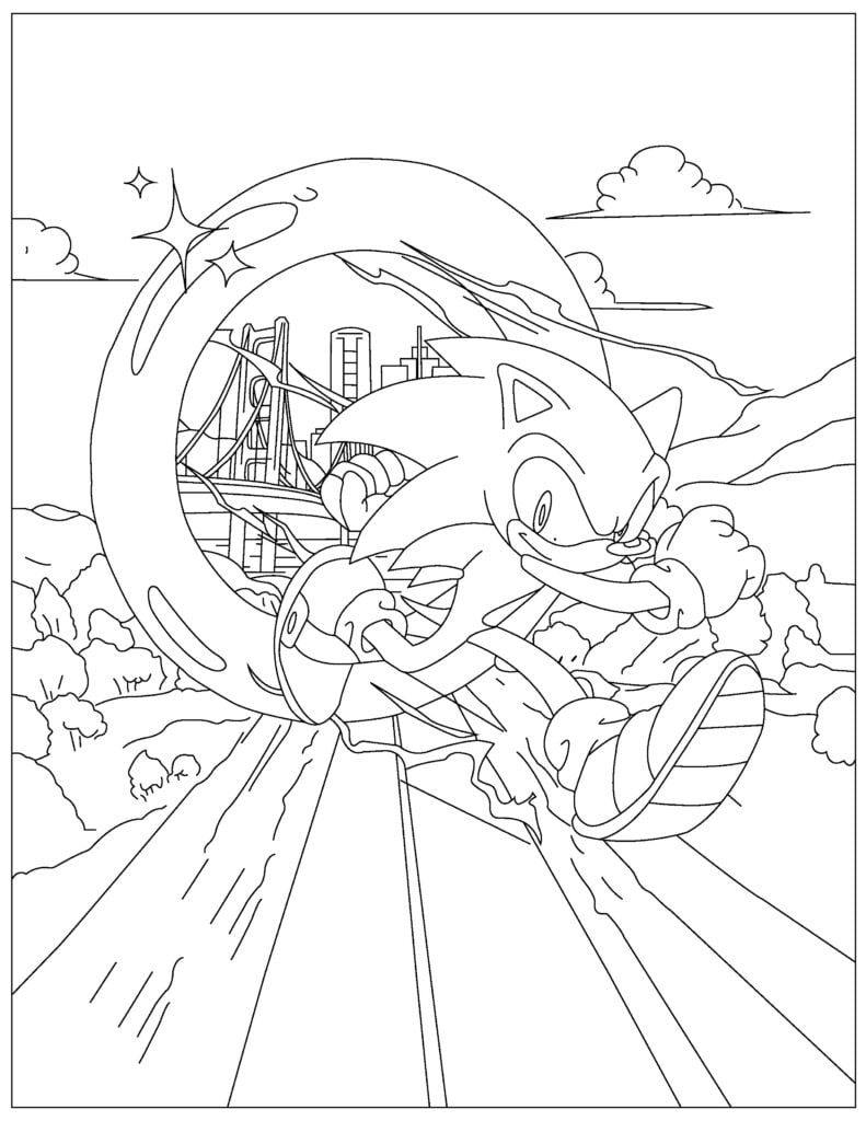 Super Sonic The Hedgehog Coloring Pages 50