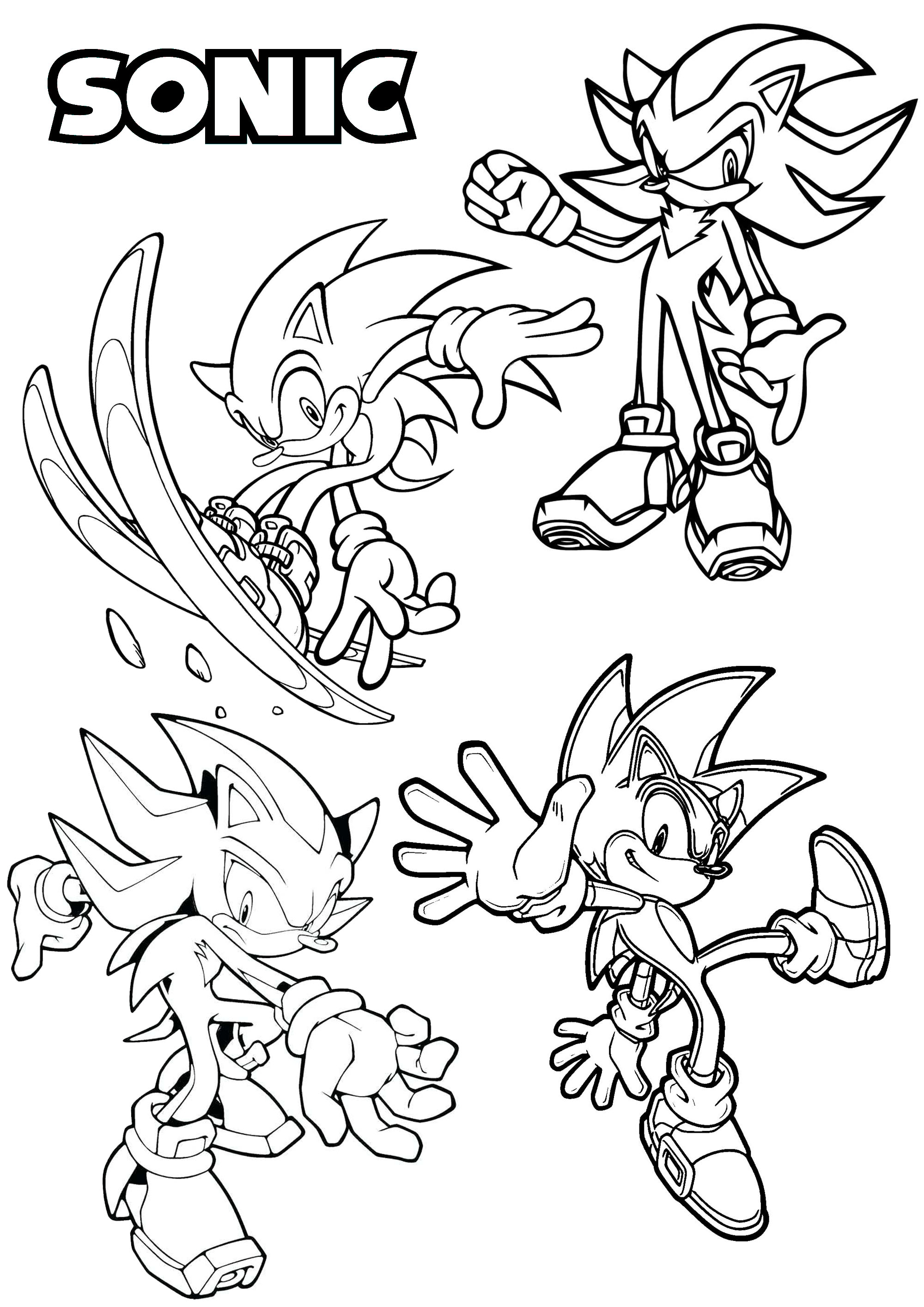 Super Sonic The Hedgehog Coloring Pages 51