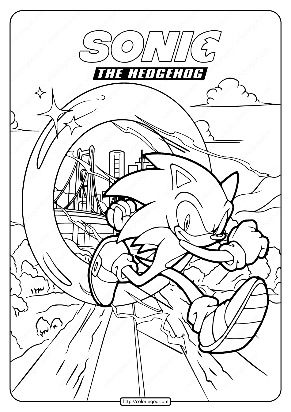 Super Sonic The Hedgehog Coloring Pages 56