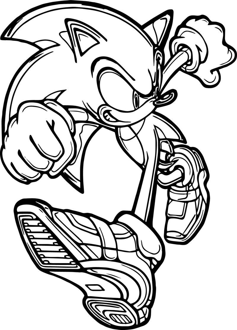 Super Sonic The Hedgehog Coloring Pages 57