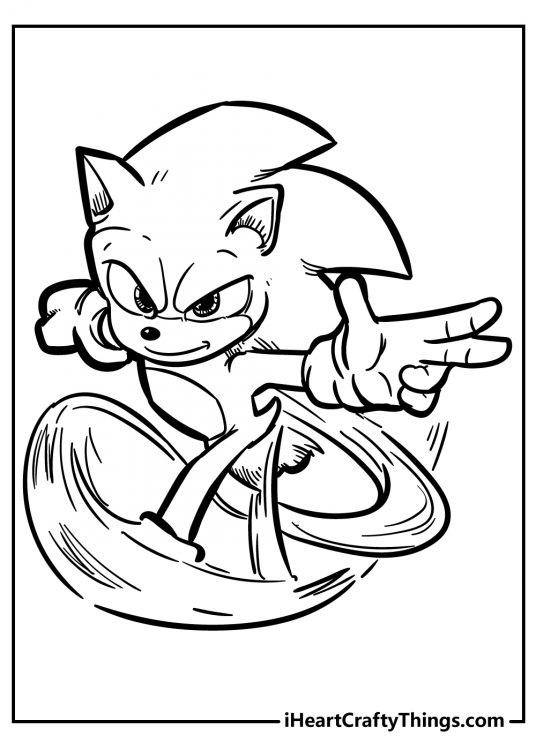 Super Sonic The Hedgehog Coloring Pages 60