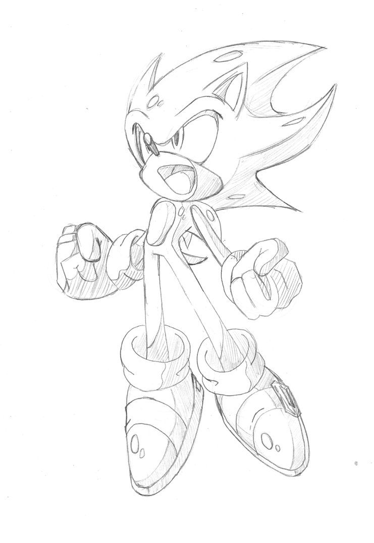 Super Sonic The Hedgehog Coloring Pages 67