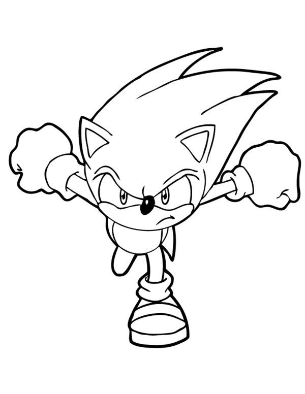 Super Sonic The Hedgehog Coloring Pages 7