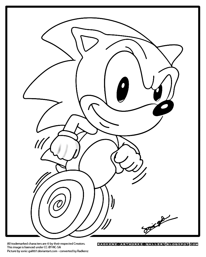 Super Sonic The Hedgehog Coloring Pages 74