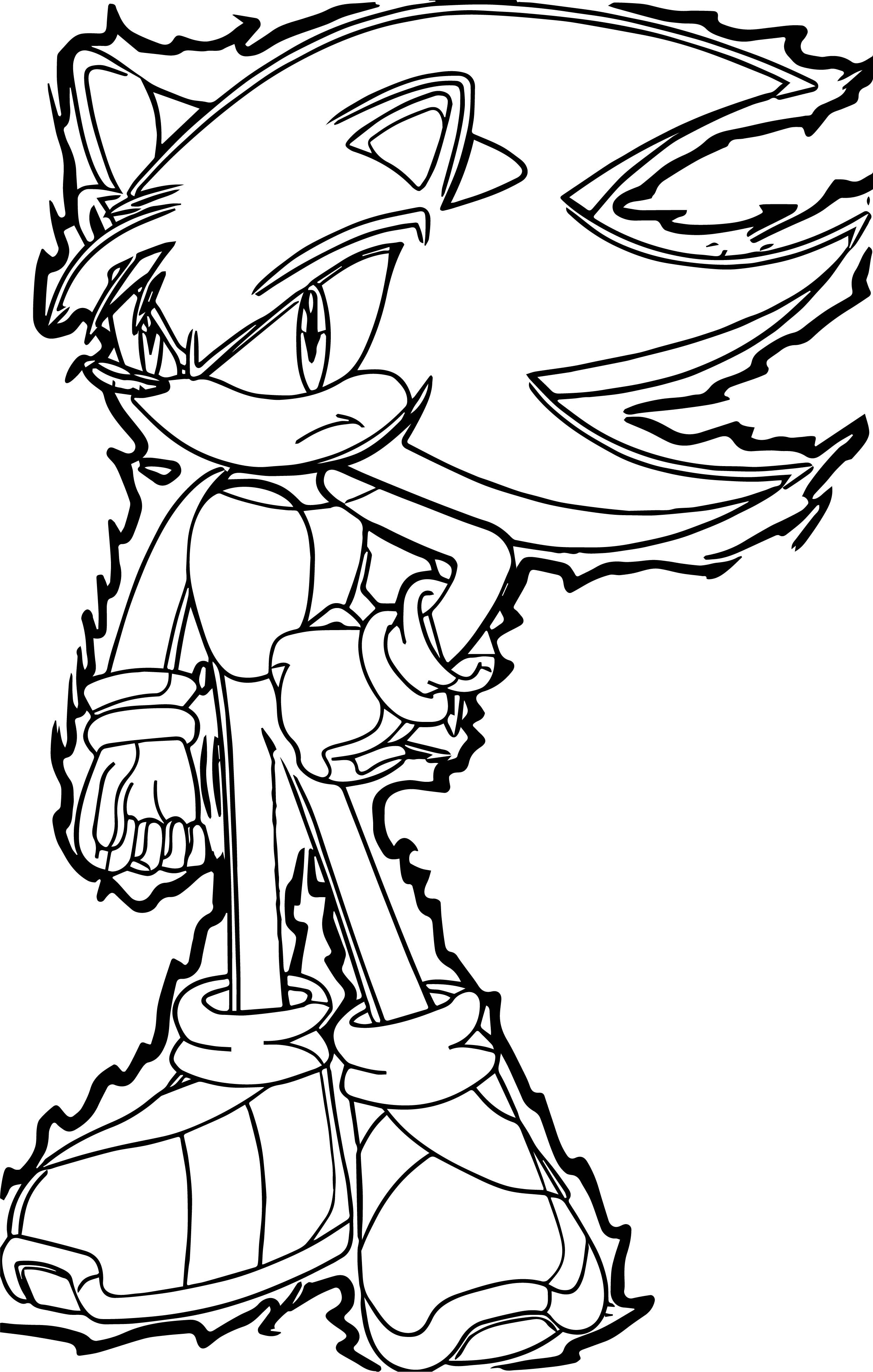 Super Sonic The Hedgehog Coloring Pages 79