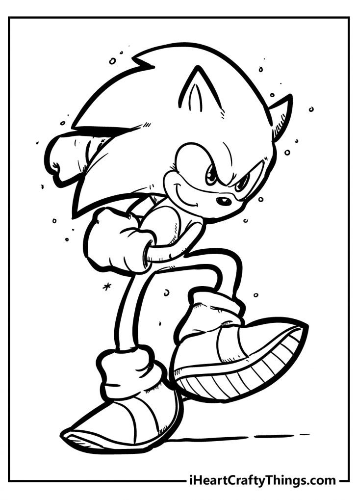 Super Sonic The Hedgehog Coloring Pages 8