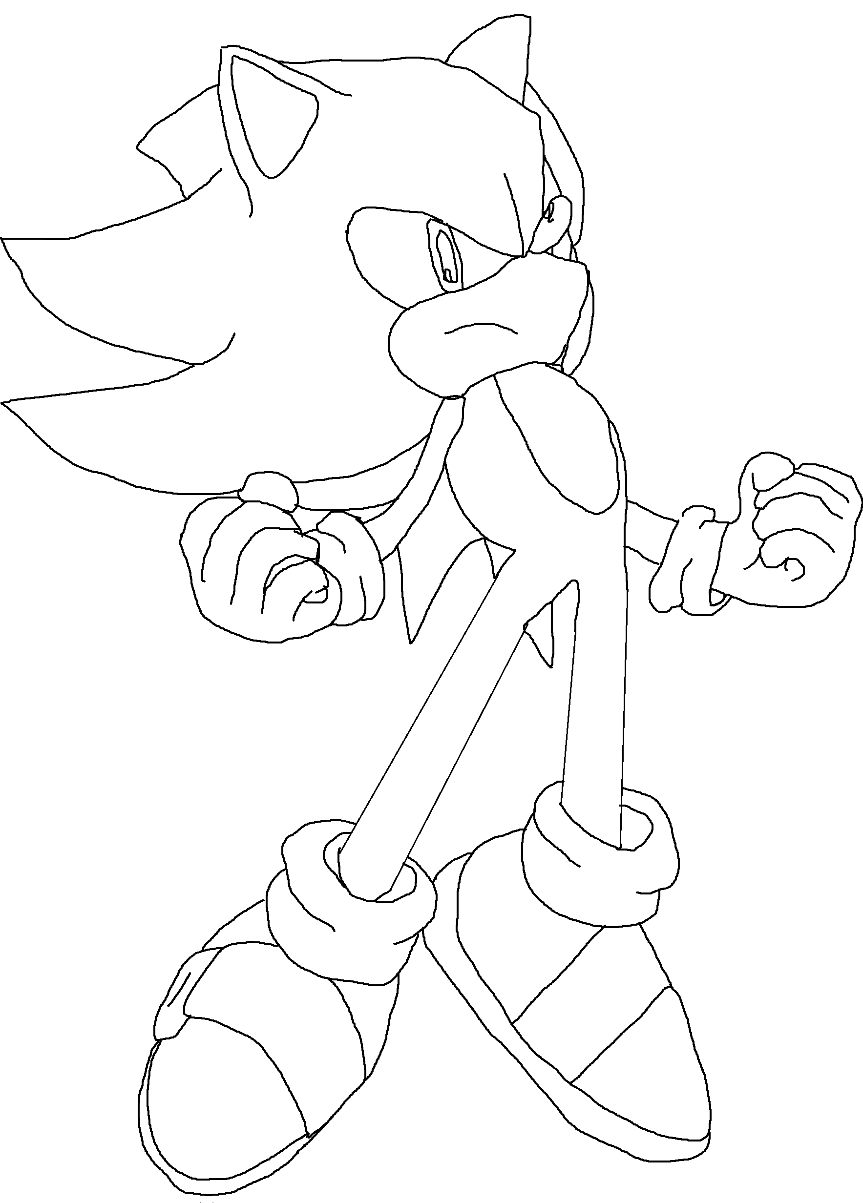 Super Sonic The Hedgehog Coloring Pages 89