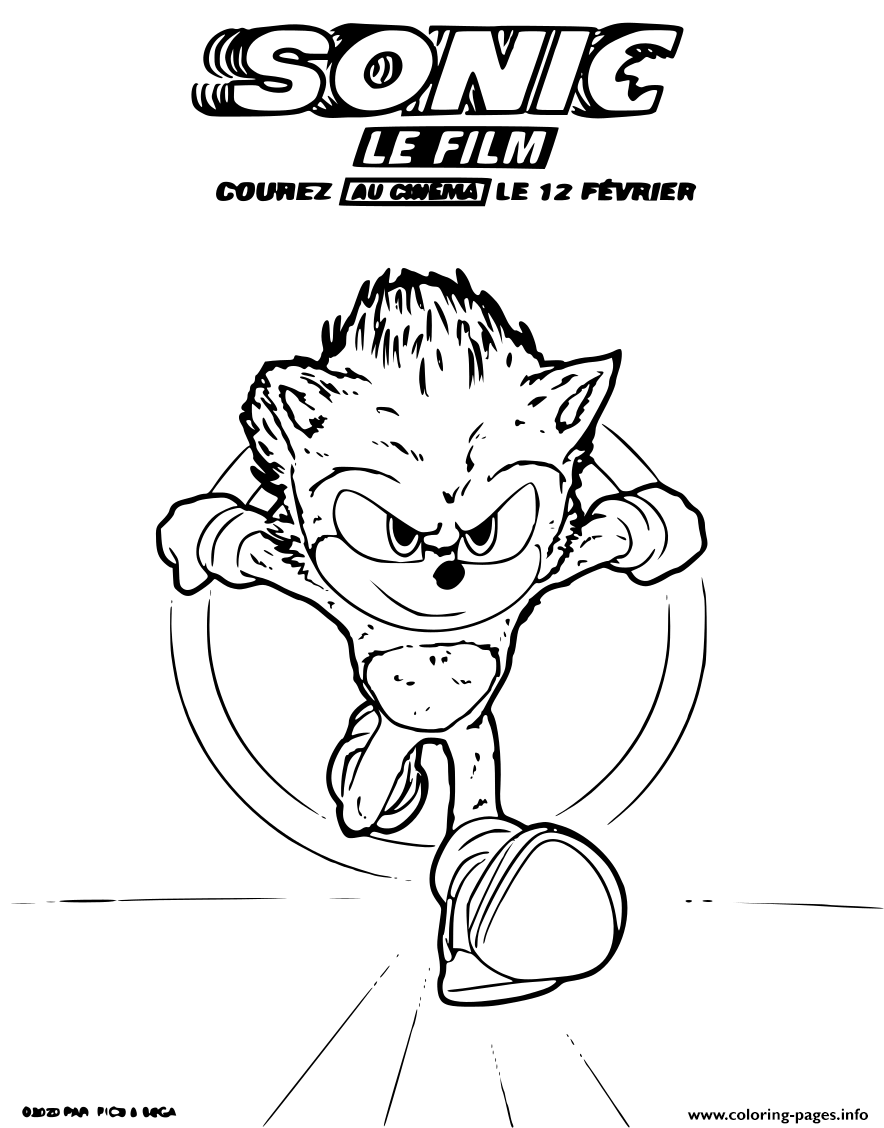 Super Sonic The Hedgehog Coloring Pages 9