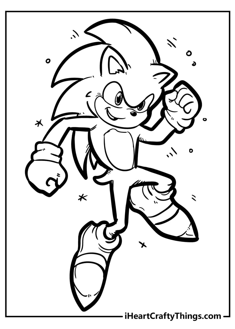 Super Sonic The Hedgehog Coloring Pages 91