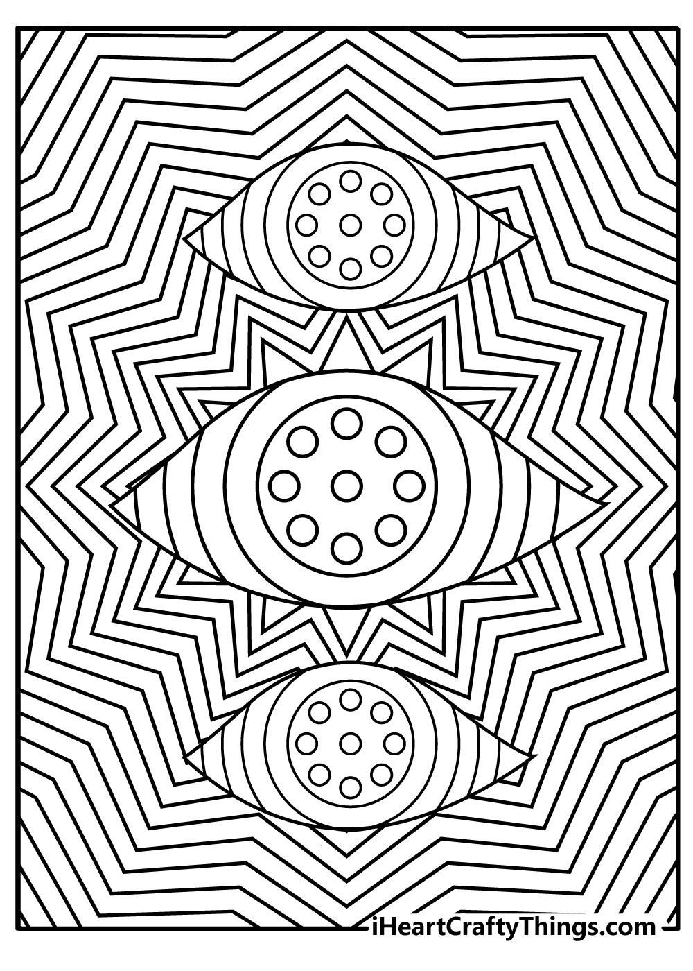 Trippy Coloring Pages for Adults Printables 102