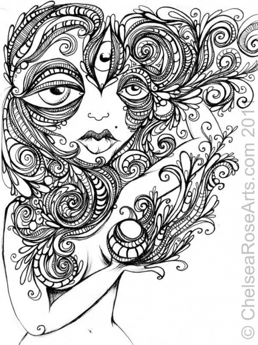 Trippy Coloring Pages for Adults Printables 103